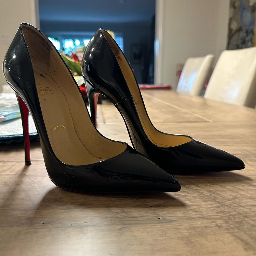 Louboutin  “So Kate” patent calf leather.